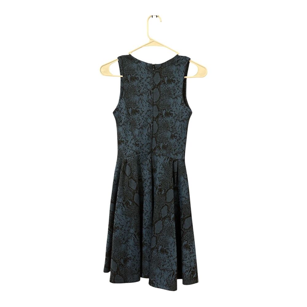 Aqua Skater Dress Size Small S Snake Skin Design Blue and Black Brand New BNWT - Picture 3 of 4